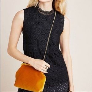 Anthropologie Daniel Rainn “Lourdes” lace top in black